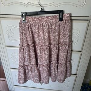 Pink and white floral skirt. Never worn